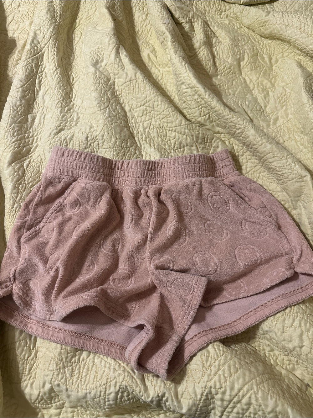 aerie Offline Terry Lounge Shorts in Blush
